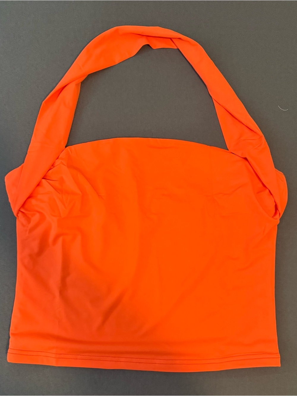 Women's Cropped Halter Top | Bright Orange | Size Medium | Gameday & Halloween